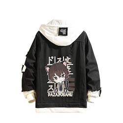 CSOCKS Bungo Stray Dogs Jacke Hoodie Niedliche Anime-Figuren Dazai Osamu Nakajima Atsushi Jeansjacke mit Kapuze Männer Frauen Mode Lässiger Jeansmantel von CSOCKS