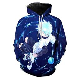 CSOCKS HxH Anime Hoodies Gon und Killua 3D gedruckte Neuheit Hoodies Hisoka Kurapika Cosplay Pullover Sweatshirts für Jugendliche/Erwachsene von CSOCKS