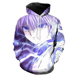 CSOCKS HxH Anime Hoodies Gon und Killua 3D gedruckte Neuheit Hoodies Hisoka Kurapika Cosplay Pullover Sweatshirts für Jugendliche/Erwachsene von CSOCKS