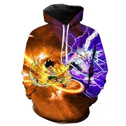 CSOCKS HxH Anime Hoodies Gon und Killua 3D gedruckte Neuheit Hoodies Hisoka Kurapika Cosplay Pullover Sweatshirts für Jugendliche/Erwachsene von CSOCKS