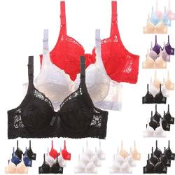 3er Pack BHS Damen mit Bügel Push Up BH Set Frauen Sexy Bustier Crop Top Sport-BHS Trainings-BH mit verstellbarem für Alltag Yoga Fitness Sport Outdoor von CSWH