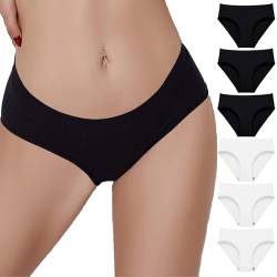 CSWH 6er Pack Unterhosen Damen Einfarbig Bequem Slips Hipster Frauen Weiche Stretch Mehrpack Unterwäsche Pantys Bikini Höschen M-XL von CSWH