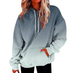 CSWH Damen Oversized Hoodie Kapuzenpullover mit Taschen Frauen Loose Fit Herbst Winter Atmungsaktiv Sweatshirt mit Kapuze Sweatjacke Pulli Langarm Oberteile Top Outfits Langarmshirt von CSWH