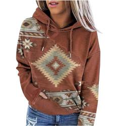 CSWH Damen Reguläre geschnittene Kapuzenpullover Hoodie mit Aufdruck Frauen Sweatshirt mit Kapuze Damen Kapuzenpullover mit Kordelzug und Taschen Pullover Langarmshirt Sweatjacke mit Kapuze von CSWH