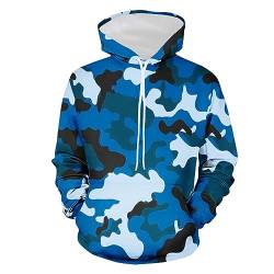 CSWH Herren Camouflage Reguläre Passform Hoodie Kapuzenpullover Männer Sweatshirt mit Kapuze Herren Pullover Sweatjacke Langarmshirt mit Kordelzug und Fronttaschen von CSWH