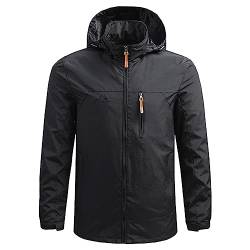 CSWH Herren Softshelljacke Jacke mit Abnehmbarer Kapuzen Männer Sturmjacke Winterjacke Einfarbig Regular Fit Outdoorjacke Übergangsjacke Funktionsjacke Jacke für Wandern Fahrrad Training von CSWH