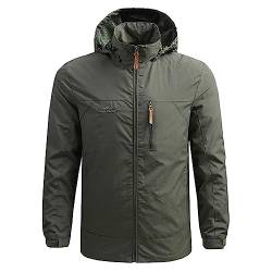 CSWH Herren Softshelljacke Jacke mit Abnehmbarer Kapuzen Männer Sturmjacke Winterjacke Einfarbig Regular Fit Outdoorjacke Übergangsjacke Funktionsjacke Jacke für Wandern Fahrrad Training von CSWH