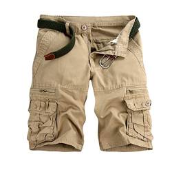 Herren Cargo Shorts Männer Camouflage Kurze Hose mit Zip Off Male Wanderhose Trekkinghose mit Taschen Jungen Regular Fit Sporthose Outdoorhose Kurze Pants Trousers für Sommer Sports Outdoor von CSWH