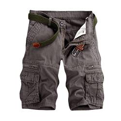 Herren Cargo Shorts Männer Camouflage Kurze Hose mit Zip Off Male Wanderhose Trekkinghose mit Taschen Jungen Regular Fit Sporthose Outdoorhose Kurze Pants Trousers für Sommer Sports Outdoor von CSWH