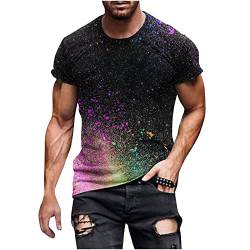 Herren T-Shirt Bedrucktes Crewneck Kurzarm Shirts Hemd Männer Normale Schnittform Tshirts Oberteile Tops Jungen 2024 Sommer Y2K Tunika Tank Tops von CSWH