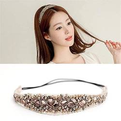 Frauen Haarschmuck Mode Stirnband Süße Spitze Faux Perlen Haarband Vintage Strass Haar Kopfschmuck Damen Spitze Band Korea von CTDWNT