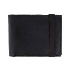 CTM Herren Bifold Geldbörse mit elastischem Keeper Strap, braun, Einheitsgröße von CTM