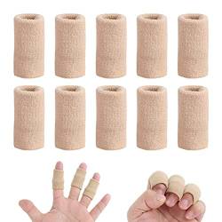 CUHZA Zehenschutz und Fingerschutz, 20 Stück Schlauchbandage, Nylon + Latex Zehenschutz, Zehenkappen Zehentrenner, Zehen Kissen Tube Ärmel Weiche Gel Mais Pad zur Polsterung der Zehenblende, Hornhaut von CUHZA