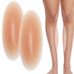 CUKIN Silikon Wadenpads, Selbstklebende Wadenkorrektur, weiche, unsichtbare, Formende Wadenpflaster für schiefe oder dünne Beine, Beige, 1 Paar von CUKIN