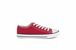 CULTZ Diamond Unisex Sneaker Damen Herren Low Top Turnschuhe Red 38 von CULTZ