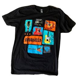 CUO Vintage Joe Bonamassa Blues Rock Gitarristen Konzert-Tour-Shirt Gitarren klein schwarz, Schwarz , XL von CUO