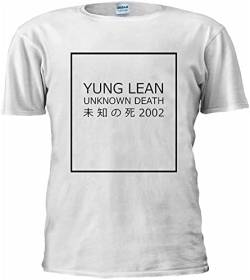 CUO Yung Lean Unknown Death Japanisches Unisex Weiß Gelb Schwarz Rot Herren Damen Ukraine T-Shirt 100% Baumwolle Top Herren Damen, Schwarz , XXL von CUO