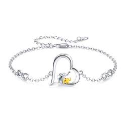 Frauen Mädchen Bettelarmband 925 Sterling Silber Elefant Bettelarmband Glücksarmband für Frauen Elefant Liebhaber Armband, Doppelketten Erweiterung von CUOKA MIRACLE