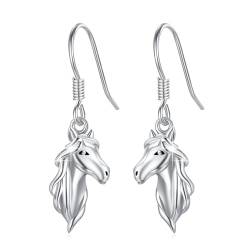 Pferd Ohrringe 925 Sterling Silber Ohrringe Pferd Ohrringe Tier Ohrringe Pferd Schmuck Geschenke für Frauen Teenager Mädchen von CUOKA MIRACLE