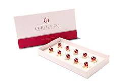 10x Perlen Curlies - 24 Karat vergoldet - Perle Rot | Brauthaarschmuck | Haarschmuck Hochzeit | 10PC-GE-PR von CURLII