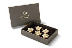 CURLII Blumen Curlie - 24 Karat - Beige - Designer hochwertiger Brauthaarschmuck - Haarschmuck 5BC-GE-B von CURLII