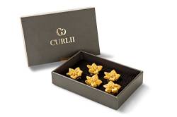 CURLII Blumen Curlie - 24 Karat - Gelb - Designer hochwertiger Brauthaarschmuck - Haarschmuck 5BC-GE-GE von CURLII