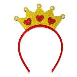 Red Love Stirnband Damen Herzform für Valentinstag Romantisches Haarband mit glänzenden Pailletten Feder Dekoration Anti-Rutsch Perfekt Hochzeit Abschlussball C von CUSROS