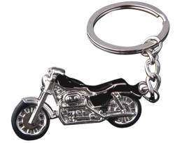 CUSTOMprivé Schlüsselanhänger Motorrad Custom Typ moto Sportster Harley Davidson Zubehör Schlüsselanhänger Metall key ring Biker Motorradfahrer Geschenkbeutel Samt von CUSTOMprivé