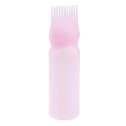 Leere Nachfüllbare Haarfärbemittel Flasche Farbapplikator Mit Abgestuften Skala Pinsel Kamm Salon Haarfärbemittel 60ml - Rosa von CUTICATE