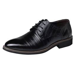 CUTeFiorino Bequeme Hochzeit Freizeitschuhe Anzug Herren Schuhe Spitze Lederschuh Business Herren Lederschuhe Wetterfeste Schuhe Herren Schwarze Anzugschuhe Herren Bequem Brogues Herren Braun von CUTeFiorino