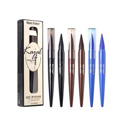 Koffer Mit Inhalt Pen Gel Blue Waterproofs Fast Antis Colored Shiny Eyeliner Eyeliner/Drying Makeup Black Stain Brown 2ml Eyeliner Eyeliner Schablone Klebend (Brown, One Size) von CUTeFiorino