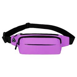 Sport Bag Herren- und Damen-Gürteltasche aus Segeltuch, Sport-Gürteltasche, Handy-Sport-Gürteltasche mit großer Kapazität Reisetasche Mit Schuhfach (Purple, One Size) von CUTeFiorino