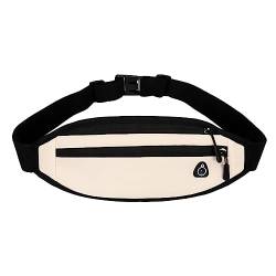 Sport Bag Mode Sport Outdoor Fanny Pack männer Und Frauen Einfarbig Große Kapazität Brust Tasche Handy Geldbörse Kleine Damen Sporttasche (Beige, One Size) von CUTeFiorino