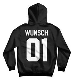 CVLR Hoodie mit Wunschaufdruck - individualisierter Pullover - personalisierterer Hoodie - Dein Wunschtext und Nummer auf dem Kapuzenpullover (4XL) von CVLR