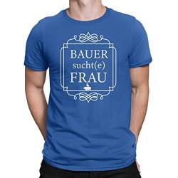 JGA Junggesellenabschied T-Shirt Bauer Suchte Frau - Herren Fun T-Shirt - Erhältlich in 19 Farben (M) von CVLR