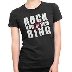 JGA Junggesellinnenenabschied Rock Vor Dem Ring JGA Festival T-Shirt Damen - Rundhals Shirt mit Frauen Motiv (M) von CVLR