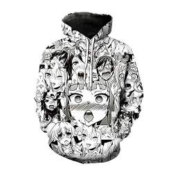 CVMFE Sweatshirt Pulloverkawaii Ahe Hentai Face Anime Ahegao Hoodie 3D-Kapuzen-Sweatshirt Männer / Frauen Beiläufige Hoodies Kleidung-Ahaa3313B_L. von CVMFE