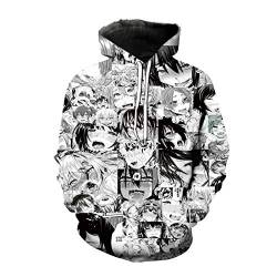 CVMFE Sweatshirt Pulloverkawaii Ahe Hentai Face Anime Ahegao Hoodie 3D-Kapuzen-Sweatshirt Männer / Frauen Beiläufige Hoodies Kleidung-Ahaa3333_XXXL. von CVMFE