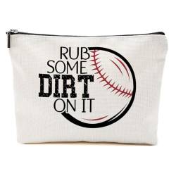 Baseball-Geschenke, Baseball-Mama-Make-up-Tasche, Baseball-Trainer, Geschenke, Kosmetiktasche für Damen, Damen, Baseball Dirt2, 10.5"x 7"x 2.5" von CVYW