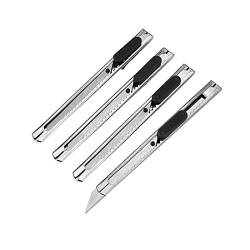 CWED 4PCS Retractable Soft Grip Utility Knife,ideales Messer für Schneidearbeiten, Hobby und Heimwerkerbereich, Mehrzweckmesser von CWED