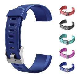 CXINLky Ersatzbänder, Uhrenarmbänder aus Silikon für ID115Plus HR Smart Watch, Verstellbare Riemen, Buntes Uhrenarmband Zubehör für ID115Plus HR Smartwatch (Blau) von CXINLky