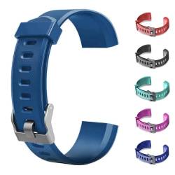 CXINLky Ersatzbänder, Uhrenarmbänder aus Silikon für ID115Plus HR Smart Watch, Verstellbare Riemen, Buntes Uhrenarmband Zubehör für ID115Plus HR Smartwatch (Dunkles Cyan) von CXINLky