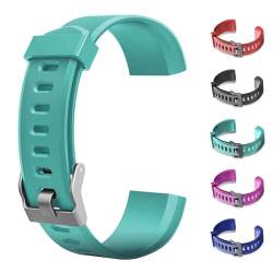 CXINLky Ersatzbänder, Uhrenarmbänder aus Silikon für ID115Plus HR Smart Watch, Verstellbare Riemen, Buntes Uhrenarmband Zubehör für ID115Plus HR Smartwatch (Grün) von CXINLky