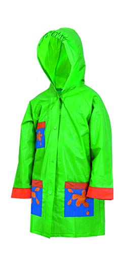 CXS FROGY, Kinder Regenjacke, Regen-Mantel grün für Kinder, Kinder Regenmantel, Kinder (körpergröße 90-150 cm) (110, mit Muster) von CXS