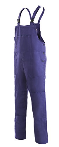 CXS Franta Arbeitslatzhose Herren 100% Baumwolle - Sehr Stabile Strapazierfähige Arbeitshose mit Hosenträger Gartenhose Bundhose Cargohose Arbeitsoveral (Blau, Größe 54) von CXS