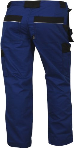 CXS Teodor Herren Arbeitshose mit Kniepolstertaschen - Sehr Stabile Strapazierfähige Gartenhose Bundhose Cargohose, Blau/Schwarz, Gr: 52 von CXS