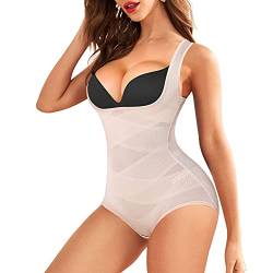 CYDREAM Faja Ganzkörperformender Body für Frauen, Taillentrainer, Bauchkontrolle, Po Lifter, beige, Large von CYDREAM