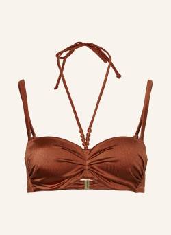 Cyell Bandeau-Bikini-Top Treasure Cedar braun von CYELL