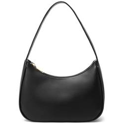 CYHTWSDJ Schultertaschen für Damen, süße Hobo-Handtasche, Mini-Clutch-Geldbörse mit Reißverschluss, schwarz, Large von CYHTWSDJ