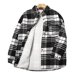 CYSTYLE Damen Fleece Gefüttert Plaid Karohemd Flanell Hemd Winter Casual Bluse Oversized Hemdjacke Holzfällerhemd Langarmhemd Hemdbluse Bluse Shirt von CYSTYLE